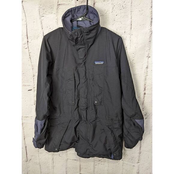 Patagonia Vintage 90s Shelled Synchilla Black Lightweight Jacket Mens S Small US - Picture 1 of 8